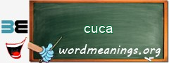 WordMeaning blackboard for cuca